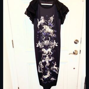 Astrology Zodiac Dress with Embroidered Crystals Front Astral Art NEW 6